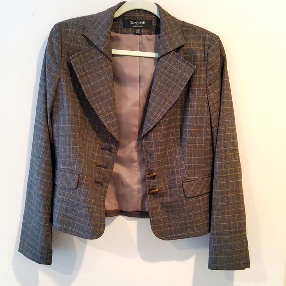 SIGNATURE LARRY LEVINE SUIT JACKET WITH LINING SIZE 6 - Picture 2 of 4